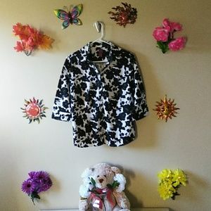 Womens black & white blouse